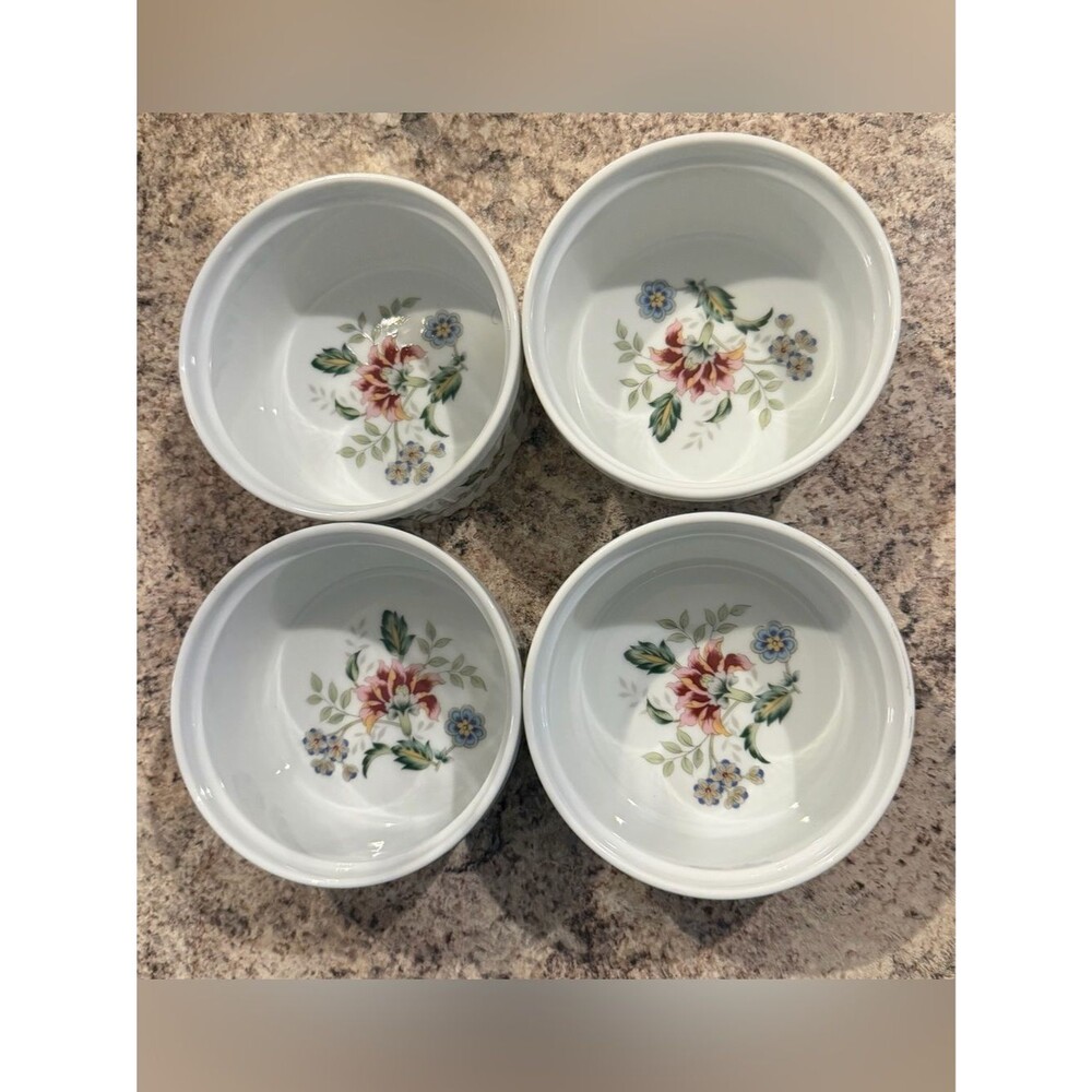 Vintage Andrea by Sadek Buckingham Pattern, set of 4 Ramekins 8805